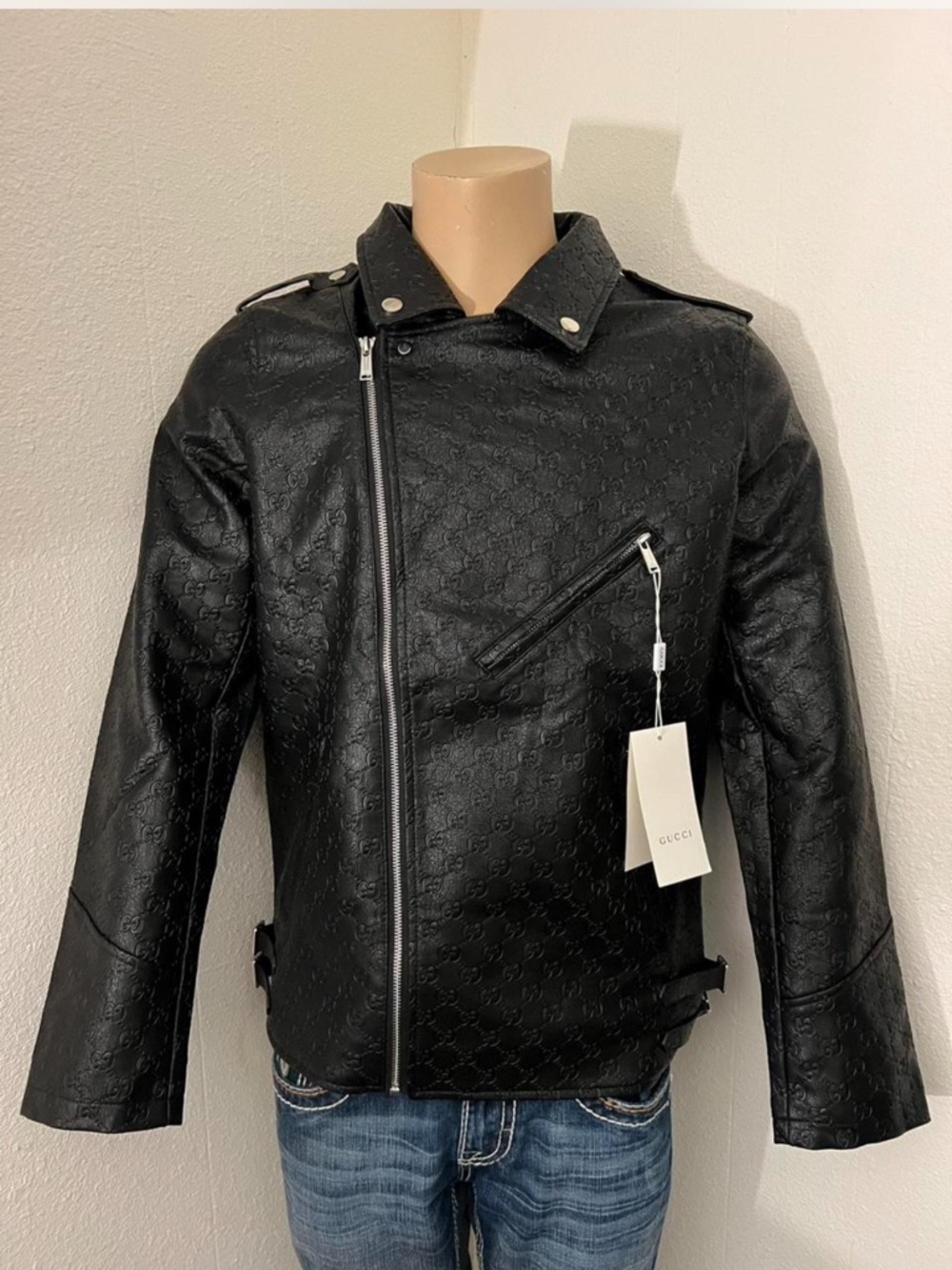 Gucci unique leather jacket